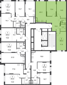 86 м², 3-комнатная квартира 21 235 116 ₽ - изображение 109