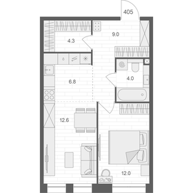 Квартира 48,7 м², 1-комнатная - изображение 1