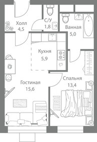 45,4 м², 2-комнатная квартира 11 792 650 ₽ - изображение 78
