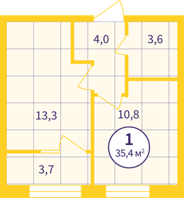 43,6 м², 2-комнатная квартира 4 800 000 ₽ - изображение 138