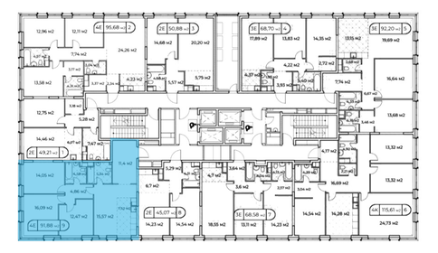 43,5 м², 1-комнатная квартира 3 090 000 ₽ - изображение 57