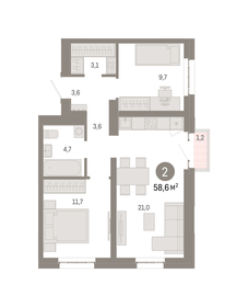 28 м², квартира-студия 5 200 000 ₽ - изображение 59