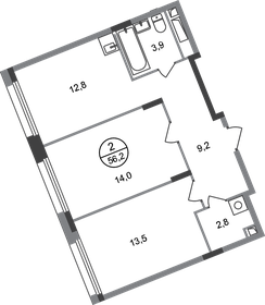 49,9 м², 2-комнатная квартира 12 833 596 ₽ - изображение 90