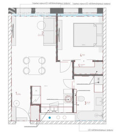 Квартира 43 м², 1-комнатные - изображение 1