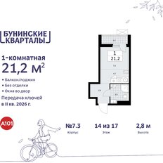 Квартира 21,2 м², студия - изображение 3