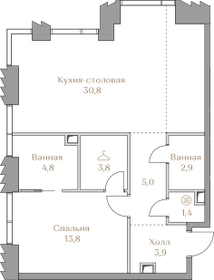 42,6 м², 2-комнатная квартира 26 900 000 ₽ - изображение 145