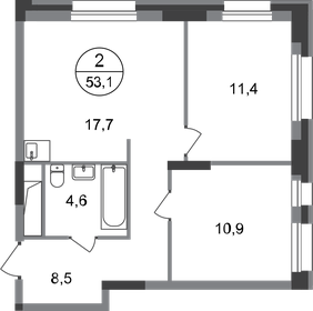60 м², 3-комнатная квартира 10 300 000 ₽ - изображение 91