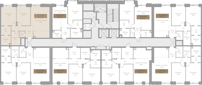 70 м², 4-комнатная квартира 52 900 000 ₽ - изображение 167