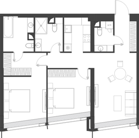 81,4 м², 2-комнатные апартаменты 59 250 928 ₽ - изображение 110