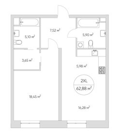 56 м², 2-комнатные апартаменты 21 656 268 ₽ - изображение 102