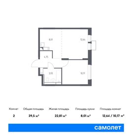 39,5 м², 1-комнатная квартира 9 382 208 ₽ - изображение 64