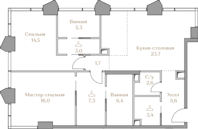 Купить квартиру в районе Якиманка в Москве и МО - изображение 16