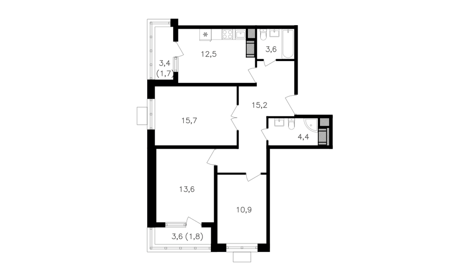 79,4 м², 3-комнатная квартира 27 353 300 ₽ - изображение 30