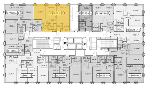 69 м², 3-комнатная квартира 34 000 000 ₽ - изображение 20