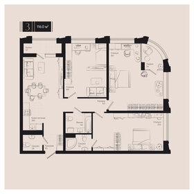 Квартира 116 м², 3-комнатная - изображение 1