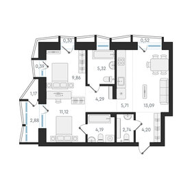 72,9 м², 4-комнатная квартира 12 850 000 ₽ - изображение 73