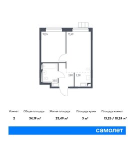 34 м², 1-комнатная квартира 7 700 000 ₽ - изображение 1