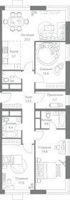 Квартира 114,7 м², 4-комнатная - изображение 1