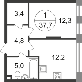38 м², 1-комнатная квартира 11 500 000 ₽ - изображение 113