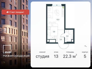 25,3 м², квартира-студия 11 300 000 ₽ - изображение 126