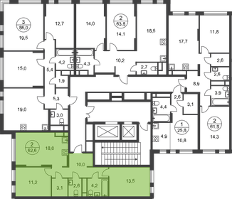 61,8 м², 2-комнатная квартира 16 979 260 ₽ - изображение 9