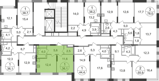 Квартира 36,1 м², 1-комнатная - изображение 2