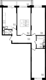 91 м², 3-комнатная квартира 11 500 000 ₽ - изображение 74