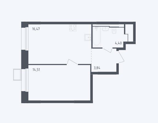 39,6 м², 1-комнатные апартаменты 8 900 000 ₽ - изображение 22