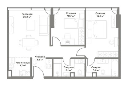 65 м², 2-комнатная квартира 44 816 136 ₽ - изображение 69