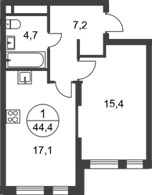 44,4 м², 1-комнатная квартира 13 736 312 ₽ - изображение 85