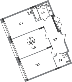 49,9 м², 2-комнатная квартира 12 833 596 ₽ - изображение 88