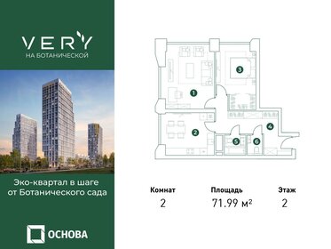 67,6 м², 2-комнатная квартира 29 761 600 ₽ - изображение 72