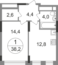 38 м², 1-комнатная квартира 10 990 000 ₽ - изображение 94