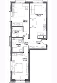 Квартира 70 м², 3-комнатная - изображение 1