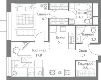 61 м², 2-комнатная квартира 14 500 000 ₽ - изображение 65