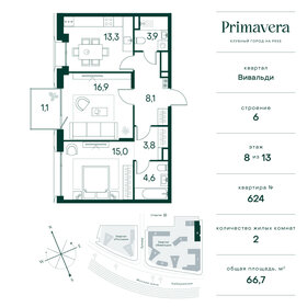 66,7 м², 2-комнатная квартира 33 456 720 ₽ - изображение 1