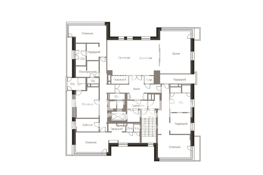 370,1 м², 6-комнатная квартира 412 500 000 ₽ - изображение 1