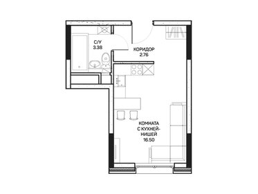 Квартира 22,6 м², студия - изображение 1