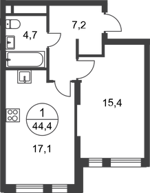 44,4 м², 1-комнатная квартира 13 736 312 ₽ - изображение 75