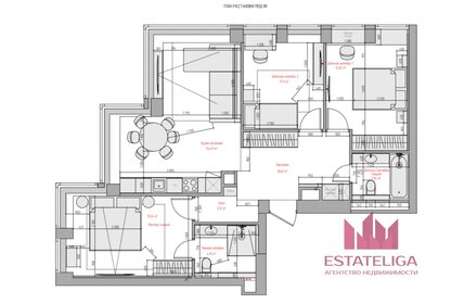 Квартира 86,1 м², 3-комнатная - изображение 1