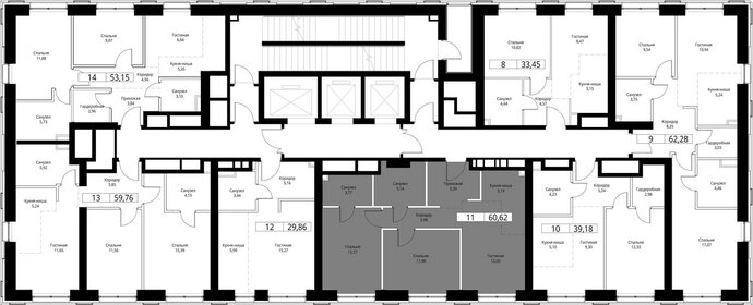58,5 м², 2-комнатная квартира 17 200 000 ₽ - изображение 188
