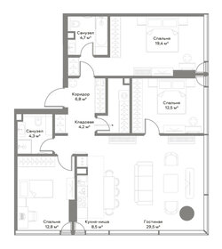 Квартира 102,7 м², 3-комнатная - изображение 2