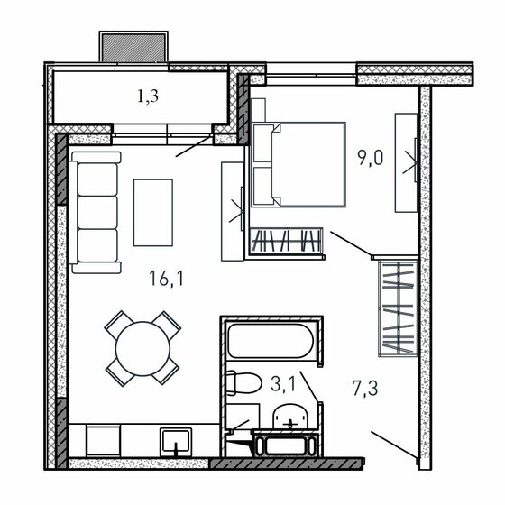 36,8 м², 1-комнатная квартира 6 808 000 ₽ - изображение 46