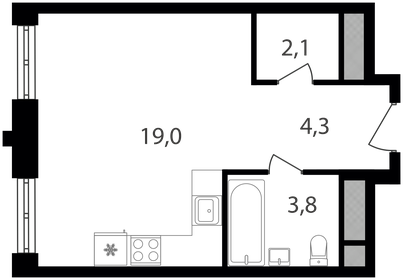 20 м², квартира-студия 7 100 000 ₽ - изображение 125