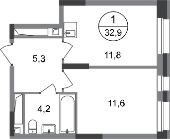 29,1 м², 1-комнатные апартаменты 6 900 000 ₽ - изображение 31