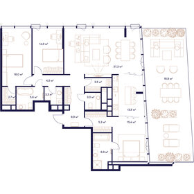 Квартира 162,6 м², 4-комнатная - изображение 1