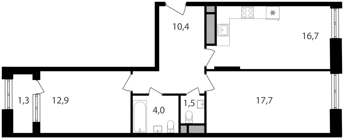 64,5 м², 2-комнатная квартира 19 027 500 ₽ - изображение 1