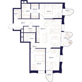 103,7 м², 3-комнатная квартира 45 620 600 ₽ - изображение 6