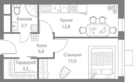 34,6 м², 1-комнатная квартира 8 650 000 ₽ - изображение 95