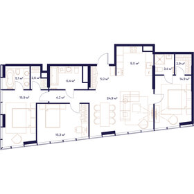 105,6 м², 3-комнатная квартира 53 950 400 ₽ - изображение 46